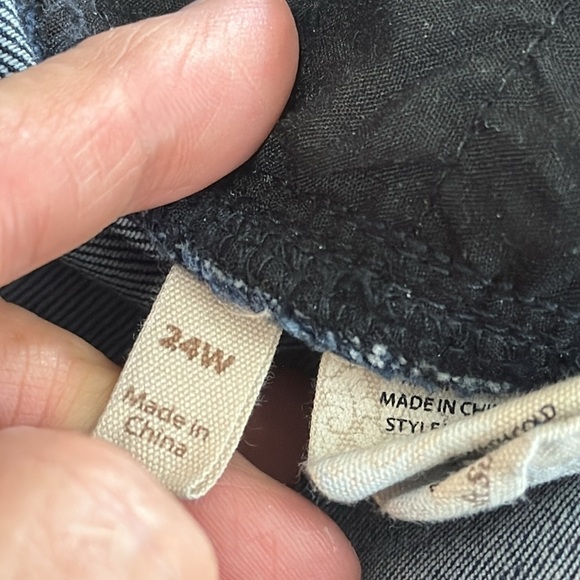 Soft Surroundings Lace Hem Inset Denim Jeans Women's Plus 24W Blue Tapered Leg - Picture 8 of 11